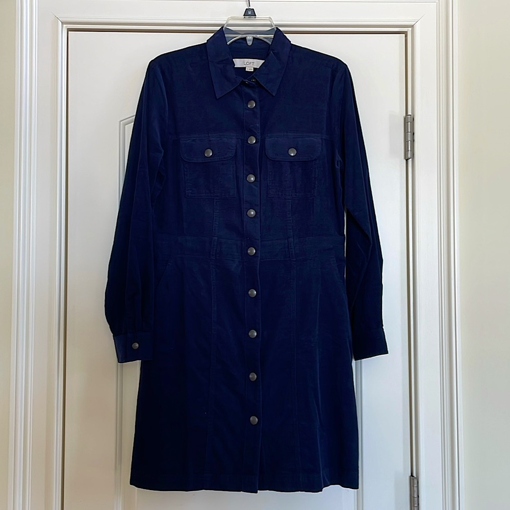 Navy Corduroy Dress